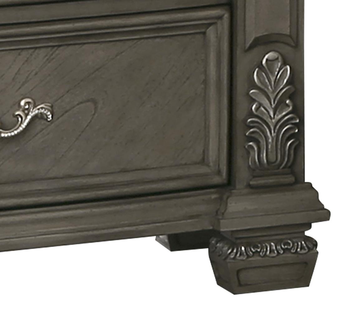 Silvy Transitional Style Nightstand in Gray finish Wood Cosmos Furniture