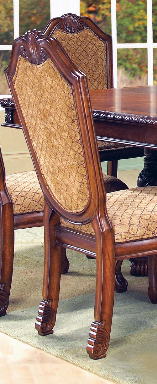 Veronica Cherry Traditional Style Dining Side Chair in Cherry finish Wood Cosmos Furniture