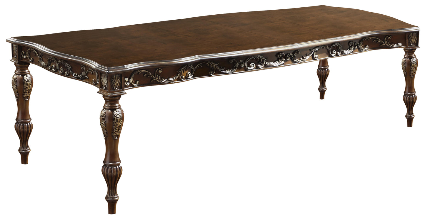 Rosanna Traditional Style Dining Table in Cherry finish Wood Cosmos Furniture