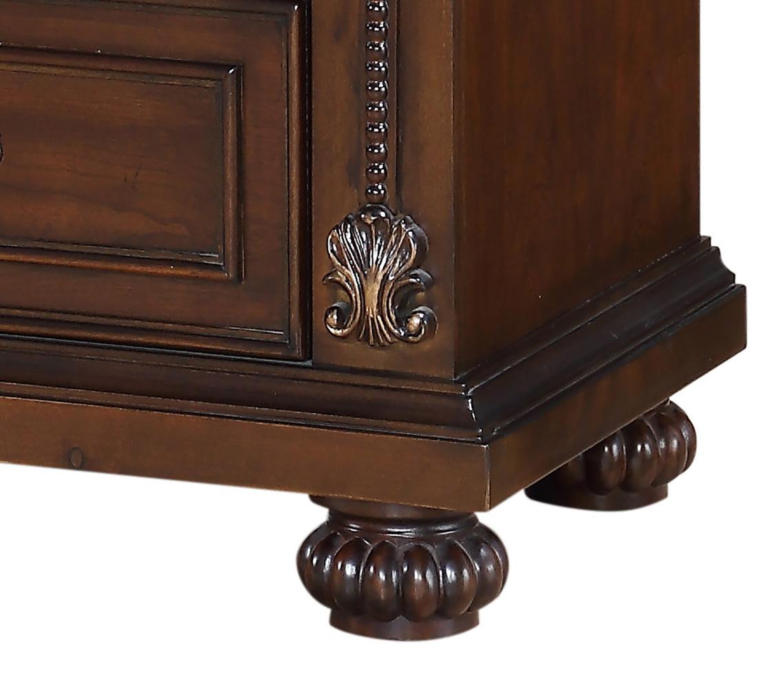 Destiny Traditional Style Nightstand in Cherry finish Wood Cosmos Furniture