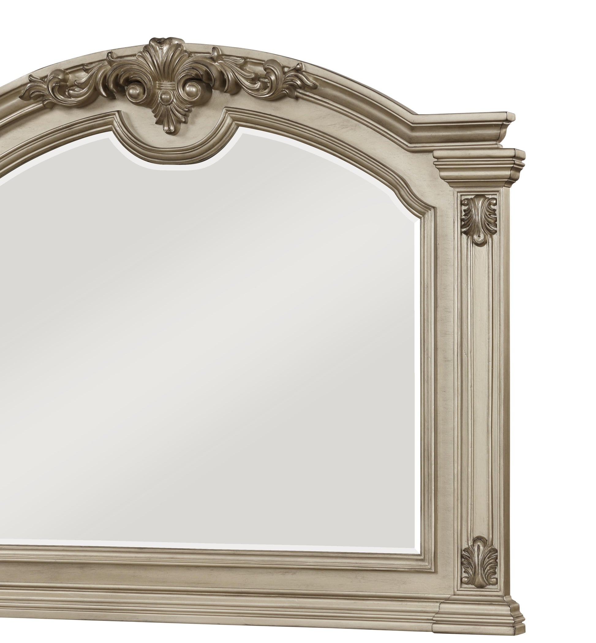 Alicia Transitional Style Mirror in Beige finish Wood Cosmos Furniture