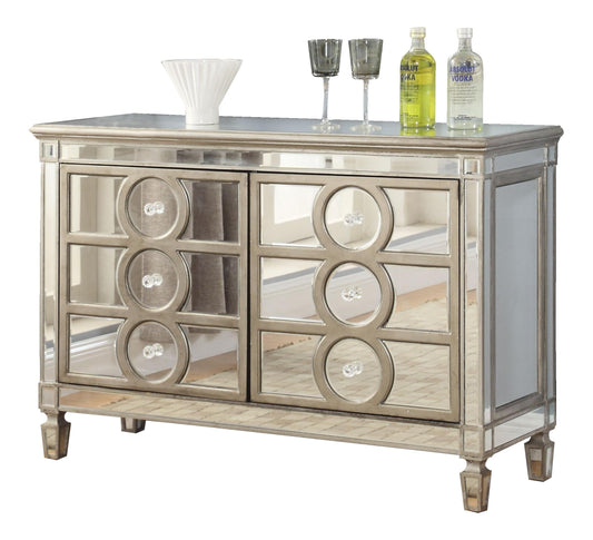 Brooklyn Contemporary Style Dining Server in Silver finish Wood Cosmos Furniture