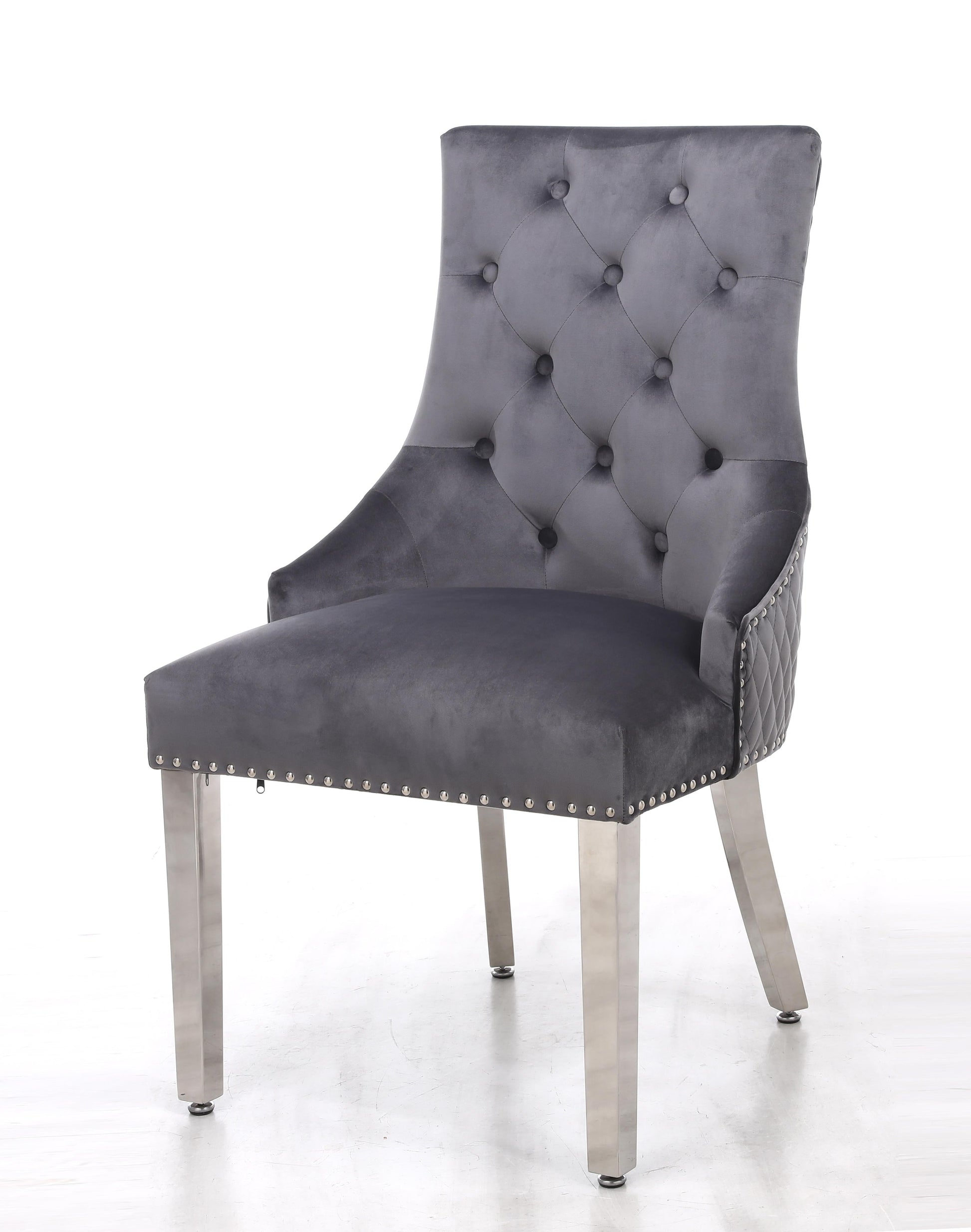 Leo Transitional Style Gray Accent Chair Cosmos Furniture