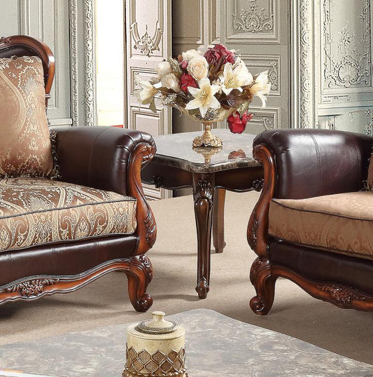 Anne Traditional Style End Table in Cherry finish Wood Cosmos Furniture