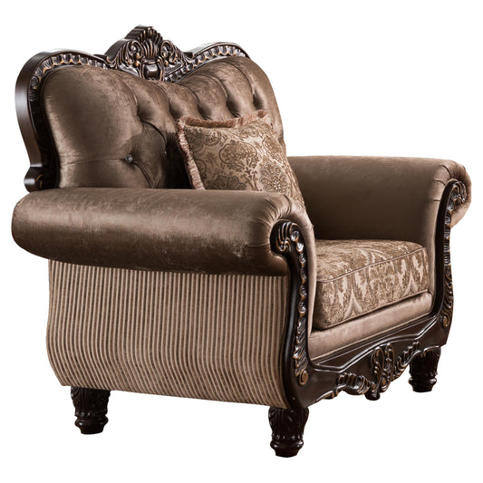 Giana Traditional Style Chair in Cherry finish Wood Cosmos Furniture