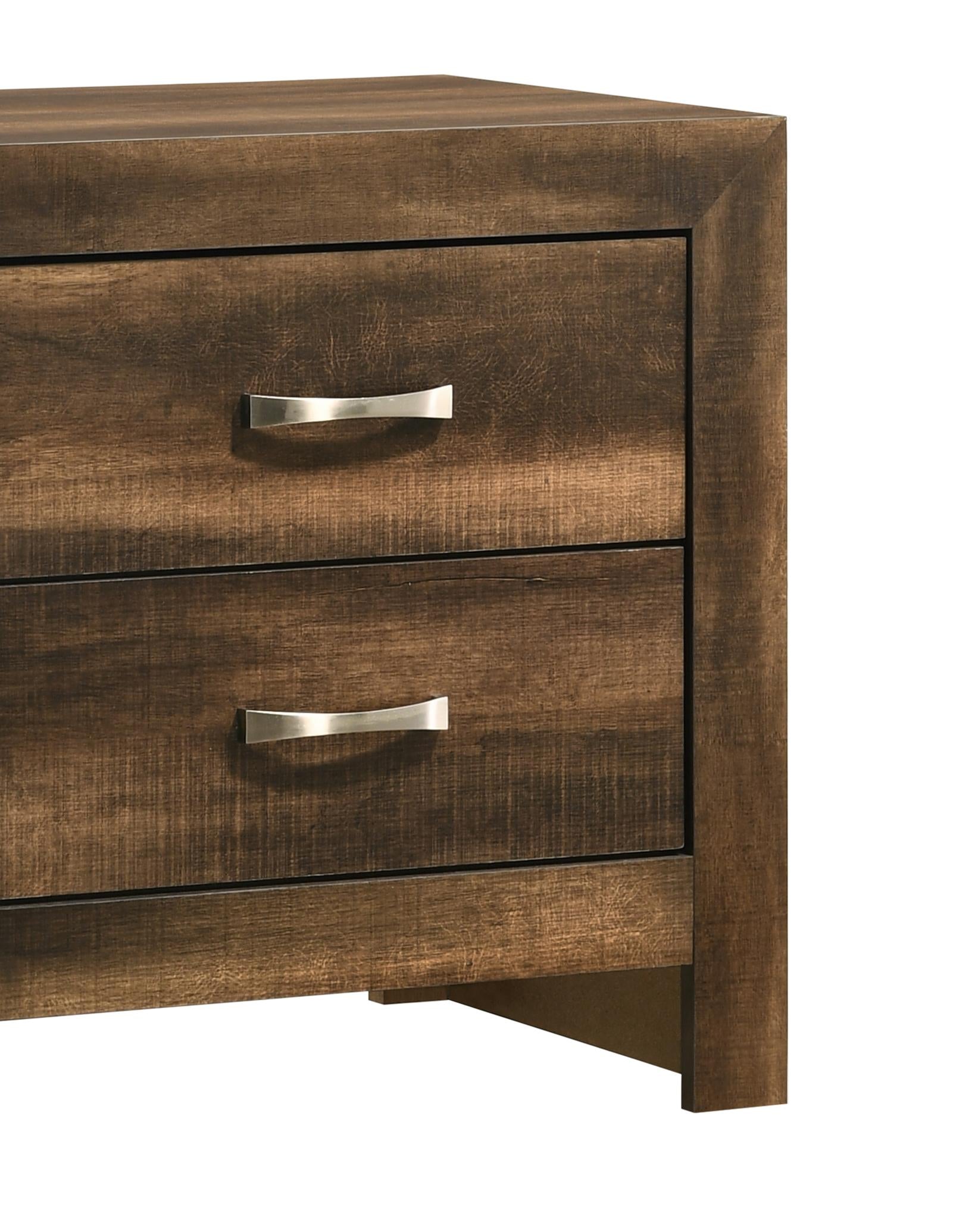 Yasmine Brown Modern Style Nightstand in Espresso finish Wood Cosmos Furniture