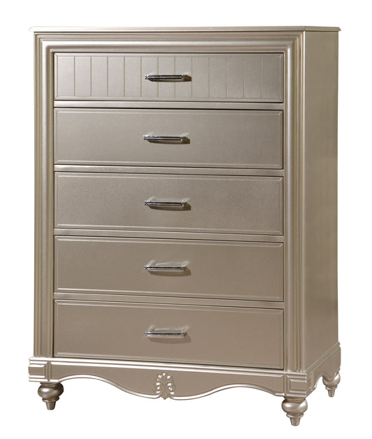 Faisal Transitional Style Chest in Champagne finish Wood Cosmos Furniture