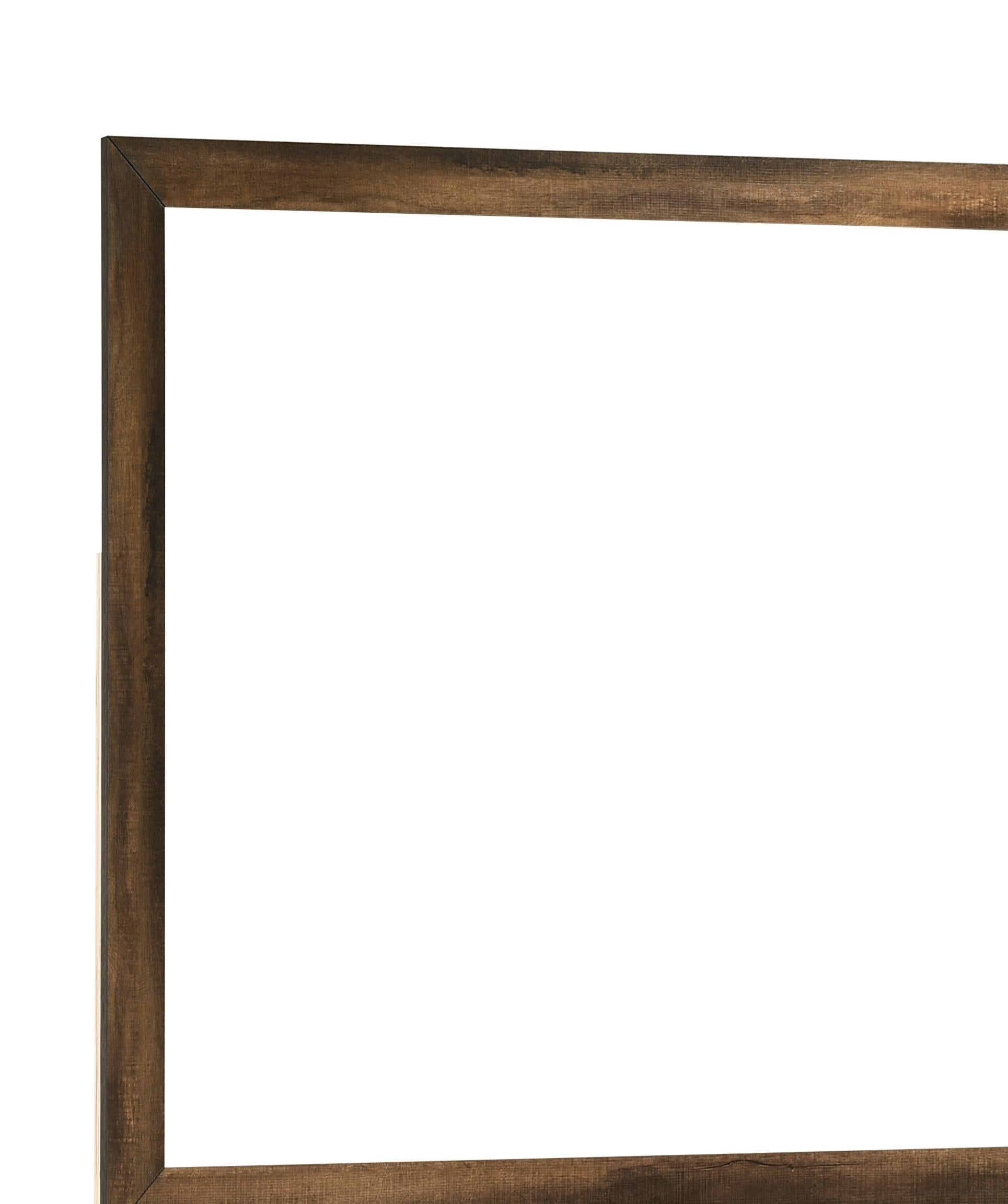 Yasmine Brown Modern Style Mirror in Espresso finish Wood Cosmos Furniture