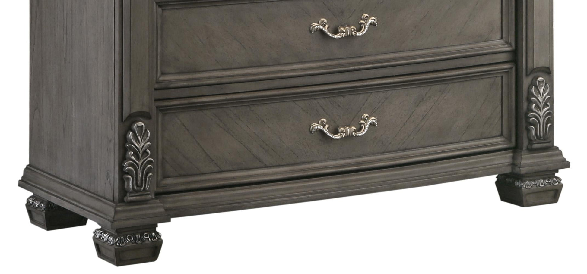 Silvy Transitional Style Chest in Gray finish Wood Cosmos Furniture