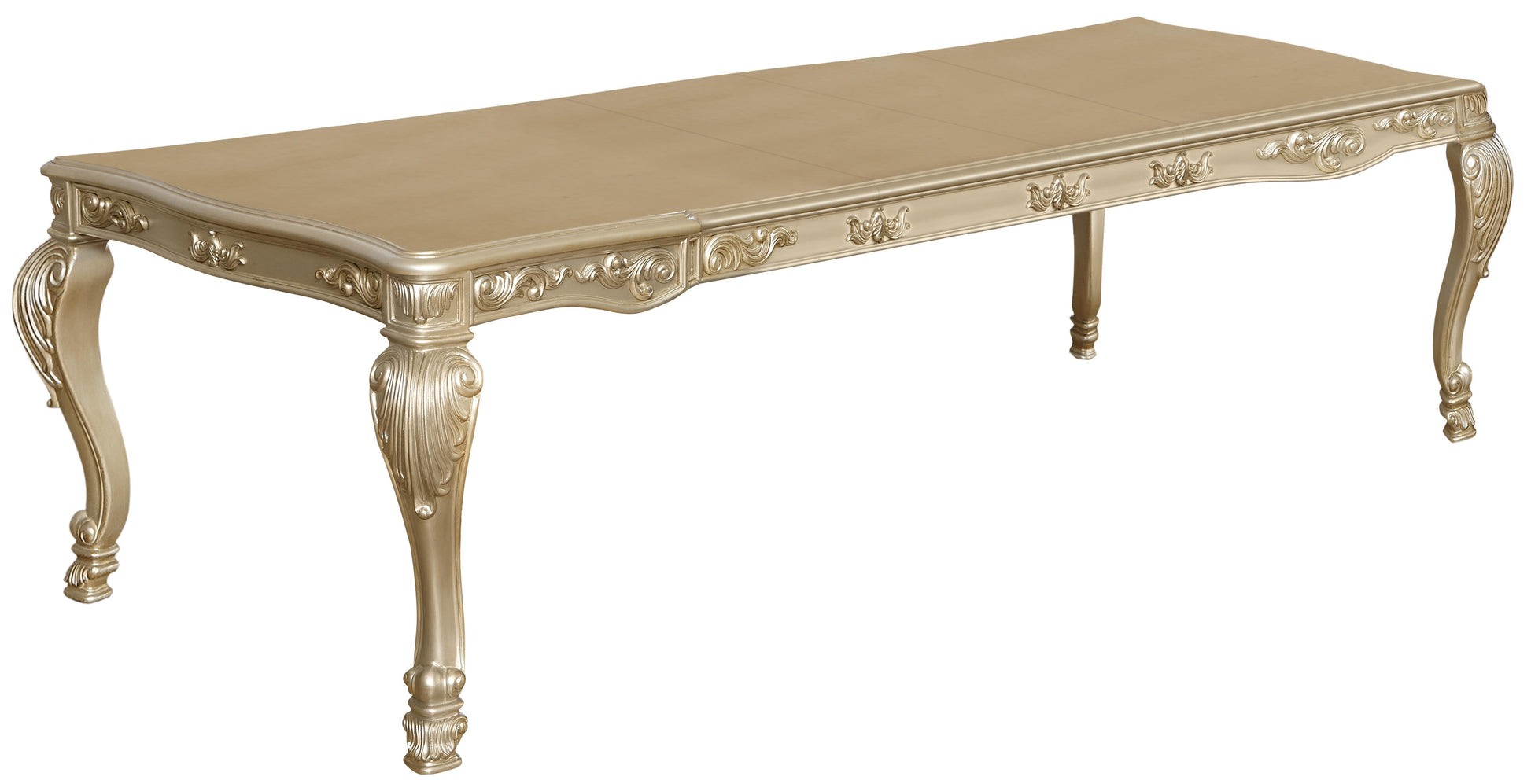 Miranda Transitional Style Dining Table in Gold finish Wood Cosmos Furniture