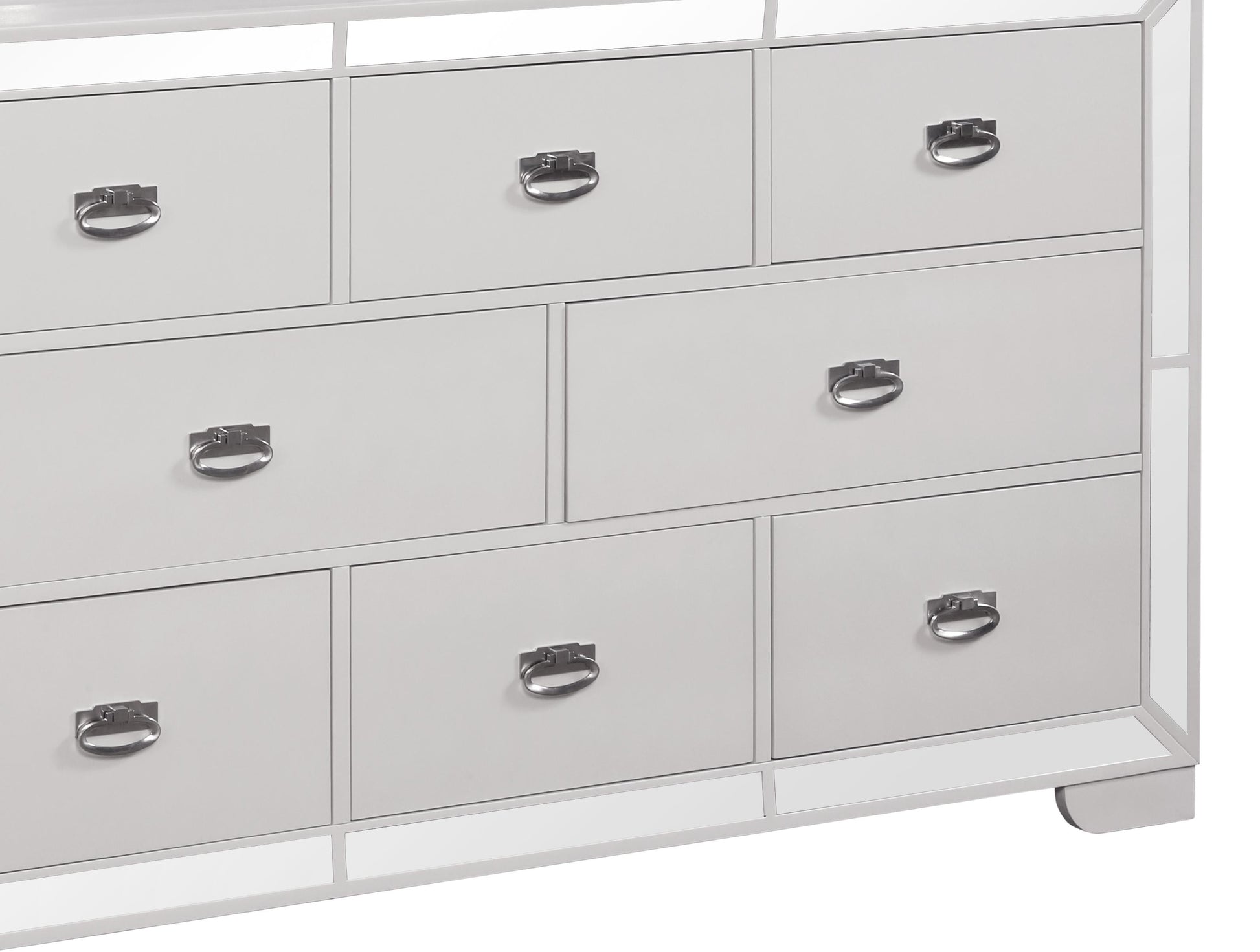 Grand Gloria Contemporary Style Dresser in White finish Wood Cosmos Furniture