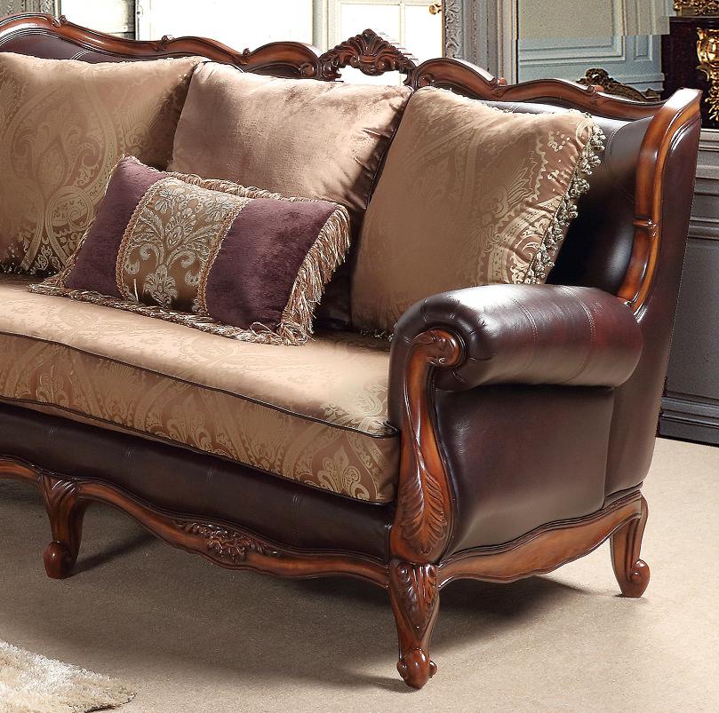 Anne Traditional Style Loveseat in Cherry finish Wood Cosmos Furniture