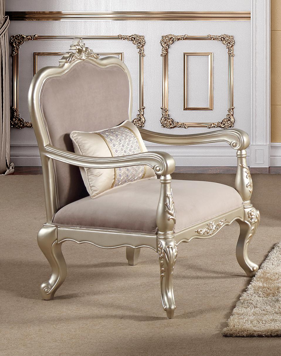 Diana Traditional Style Chair in Champagne finish Wood Cosmos Furniture