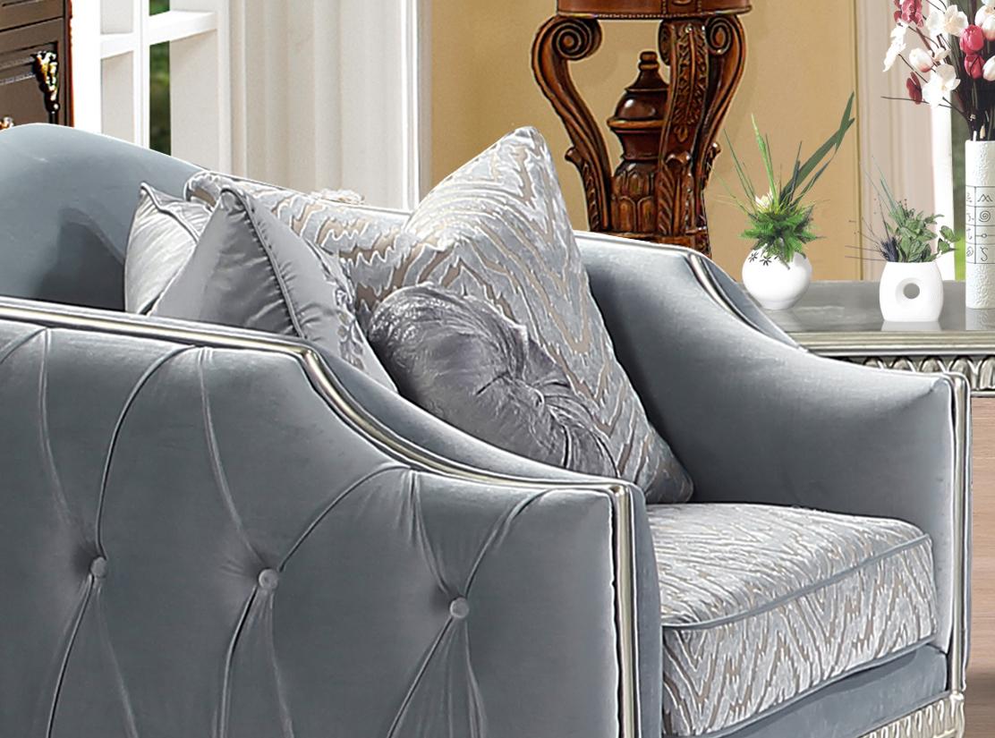 Venus Transitional Style Chair in Silver finish Wood Cosmos Furniture