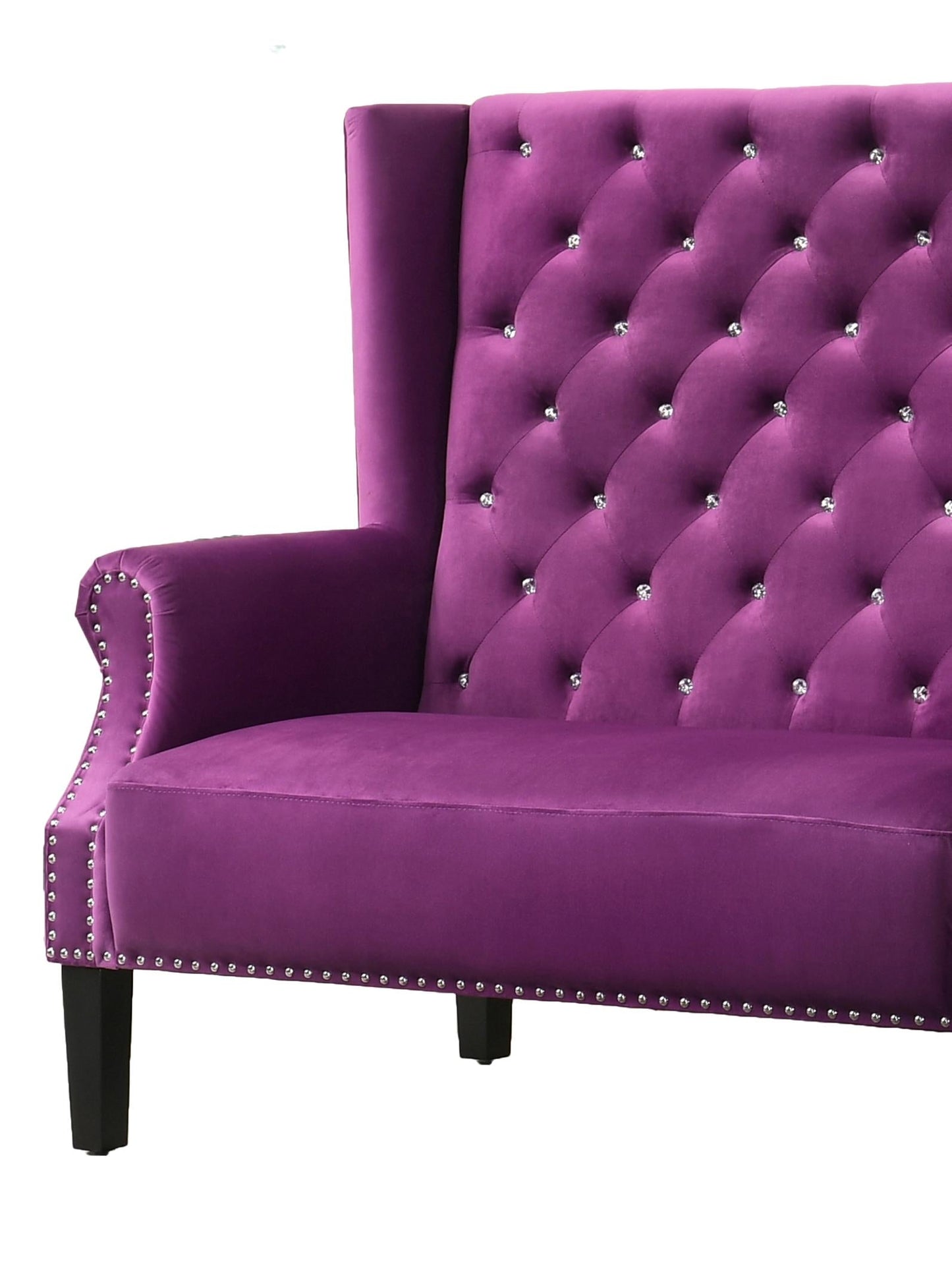 Lexi Transitional Style Purple Accent Chair Cosmos Furniture