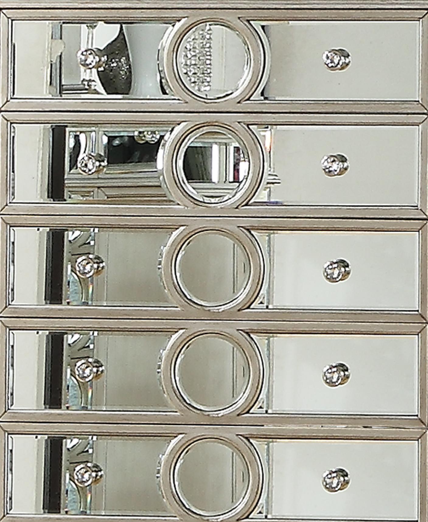 Brooklyn Contemporary Style Chest in Silver finish Wood Cosmos Furniture