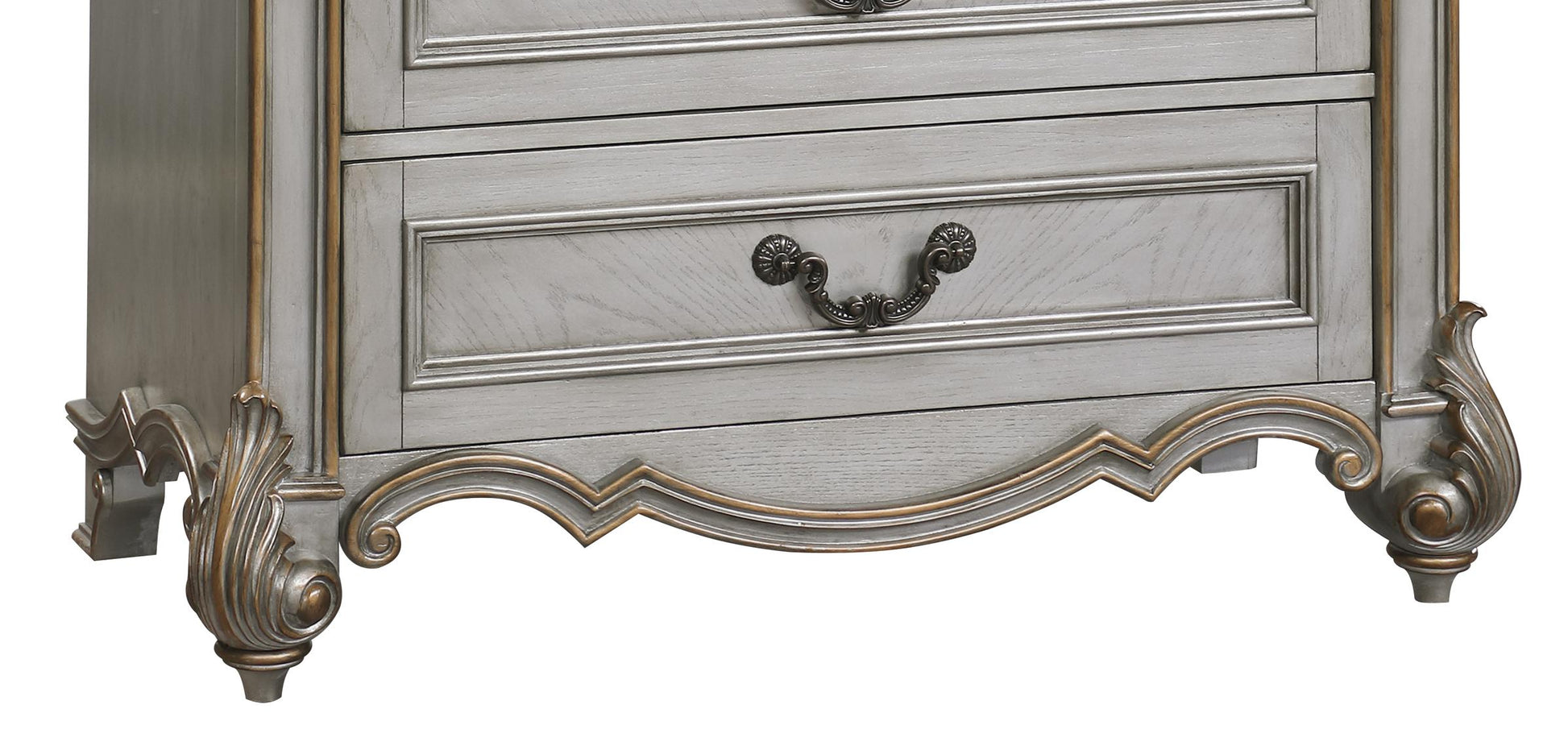 Melrose Traditional Style Chest in Silver finish Wood Cosmos Furniture