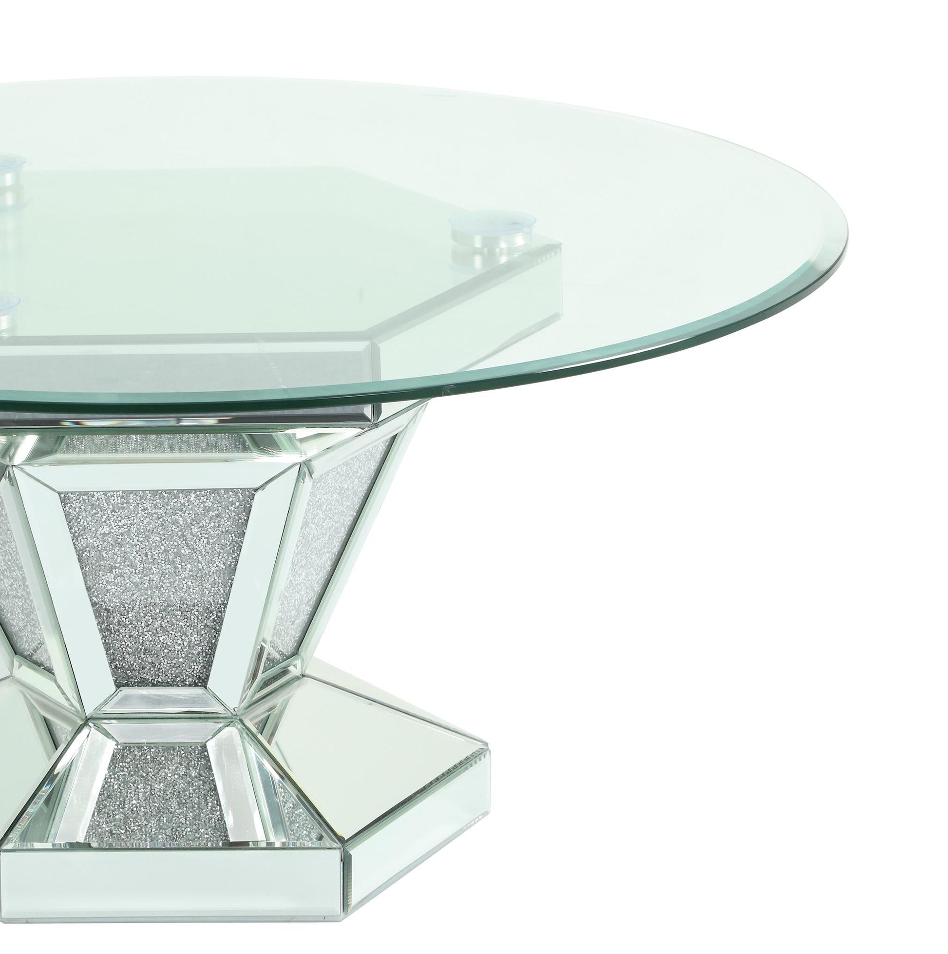 Diva Modern Style Glass Coffee Table with Silver fiinish Cosmos Furniture