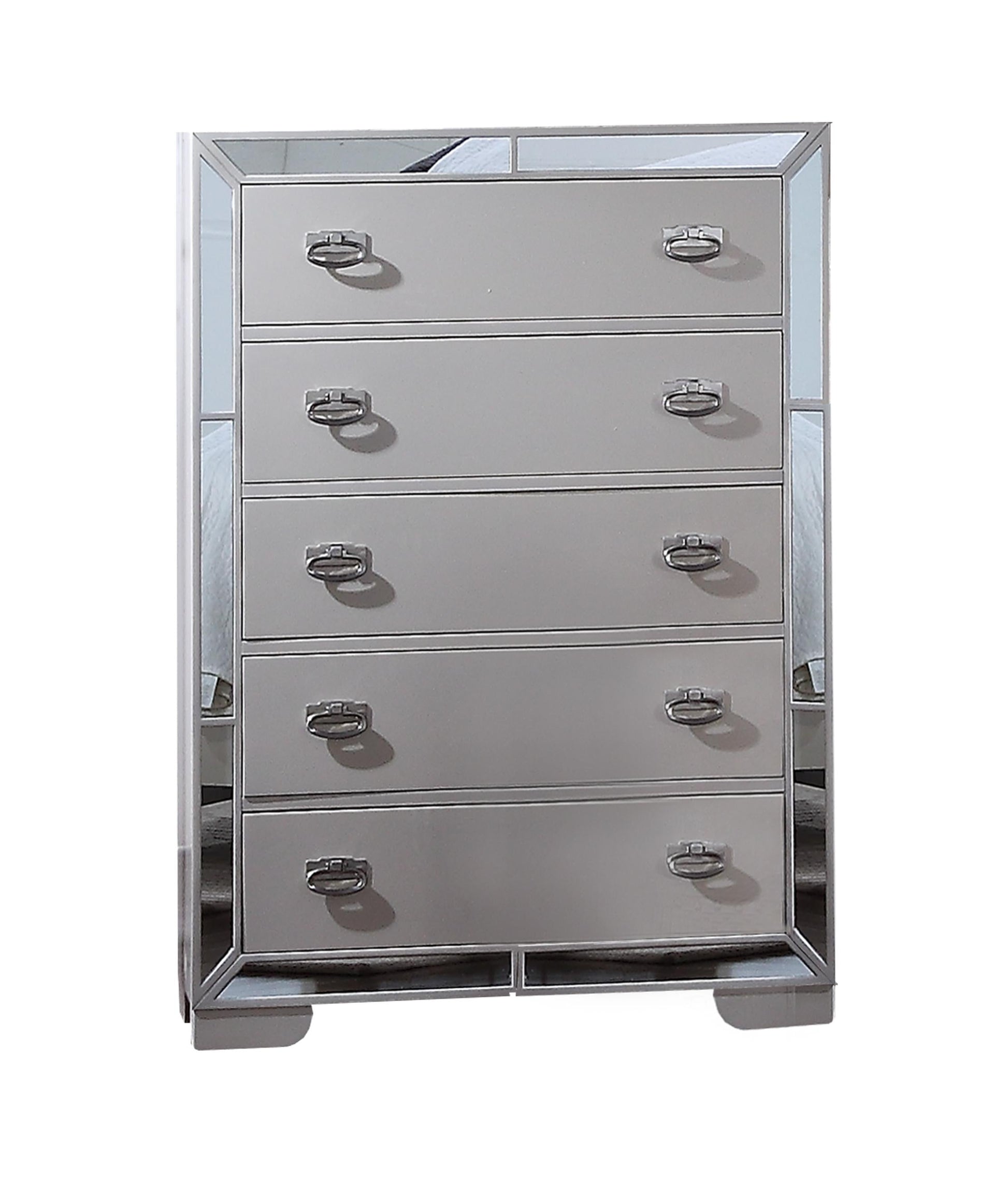 Gloria Contemporary Style Chest in White finish Wood Cosmos Furniture