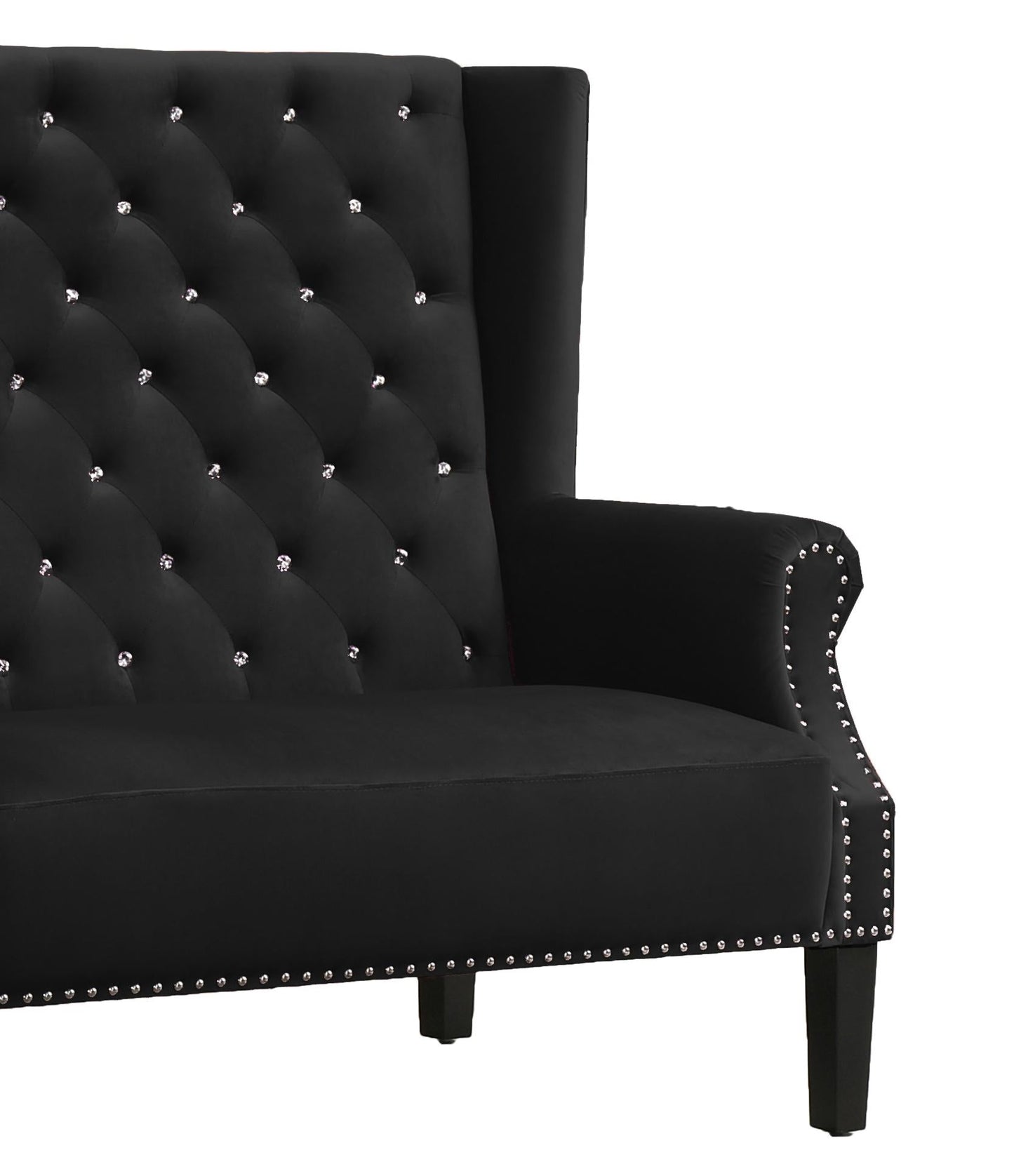 Lexi Transitional Style Black Accent Chair Cosmos Furniture