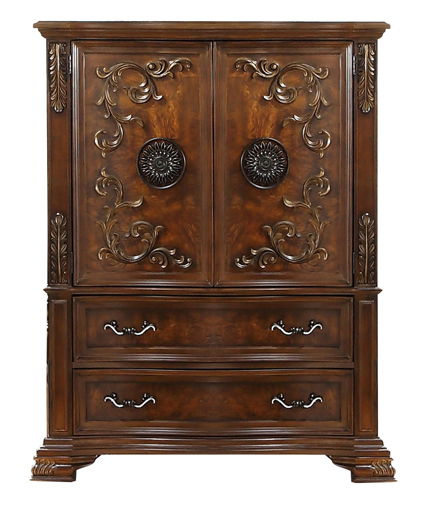 Santa Monica Traditional Style Chest in Cherry finish Wood Cosmos Furniture