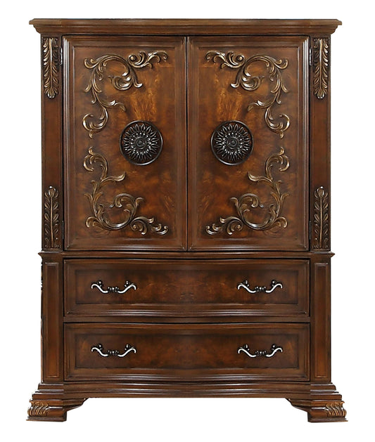 Santa Monica Traditional Style Chest in Cherry finish Wood Cosmos Furniture