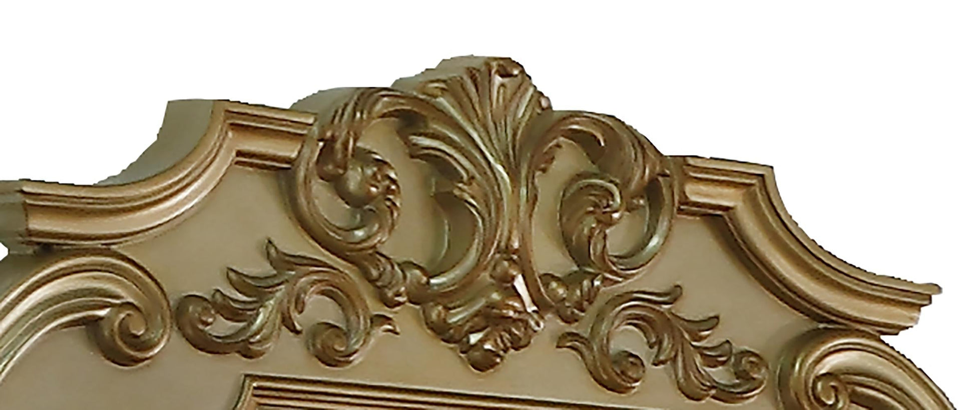 Miranda Transitional Style Mirror in Gold finish Wood Cosmos Furniture