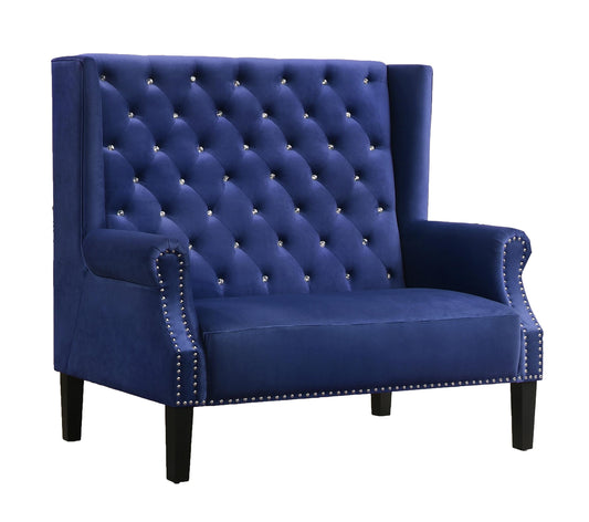 Lexi Transitional Style Blue Accent Chair Cosmos Furniture