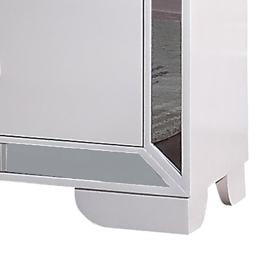 Gloria Contemporary Style Nightstand in White finish Wood Cosmos Furniture