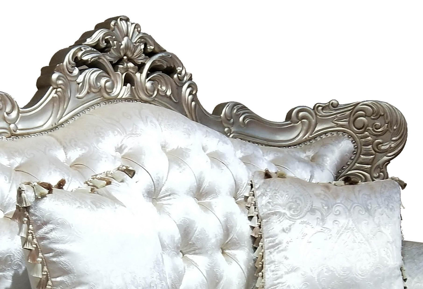 Emily Transitional Style Loveseat in Champagne finish Wood Cosmos Furniture