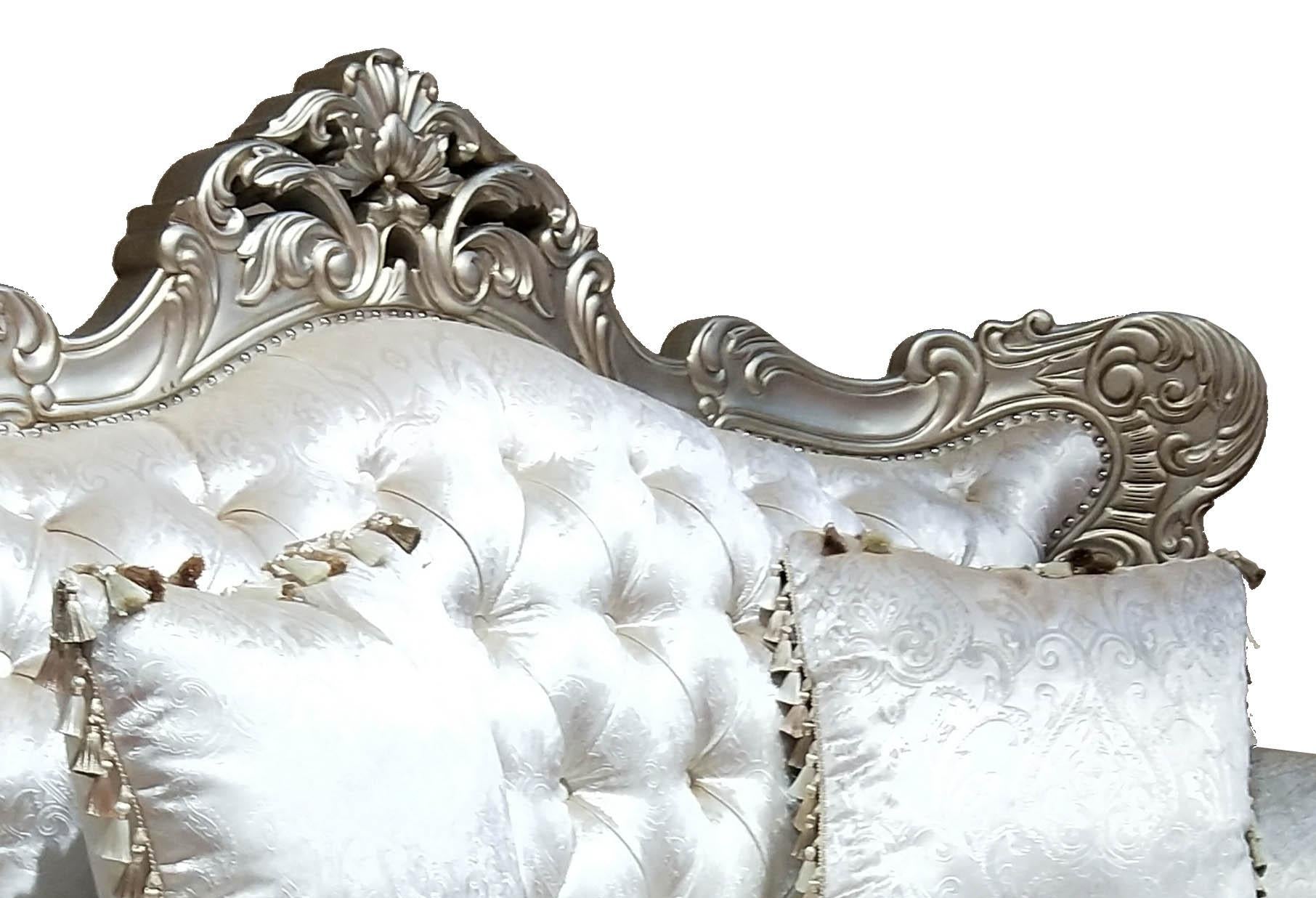 Emily Transitional Style Loveseat in Champagne finish Wood Cosmos Furniture