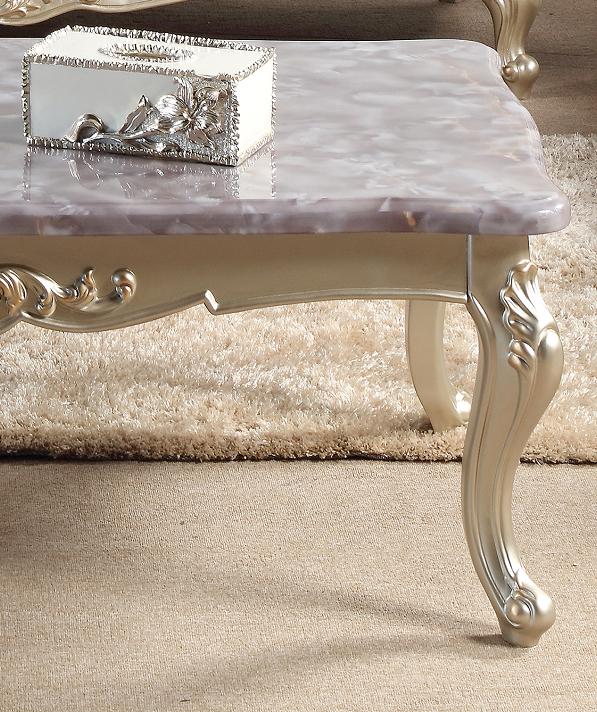 Diana Traditional Style End Table in Champagne finish Wood Cosmos Furniture