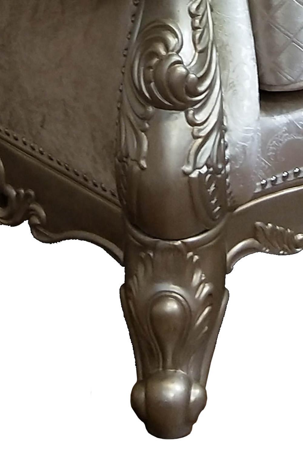 Emily Transitional Style Loveseat in Champagne finish Wood Cosmos Furniture