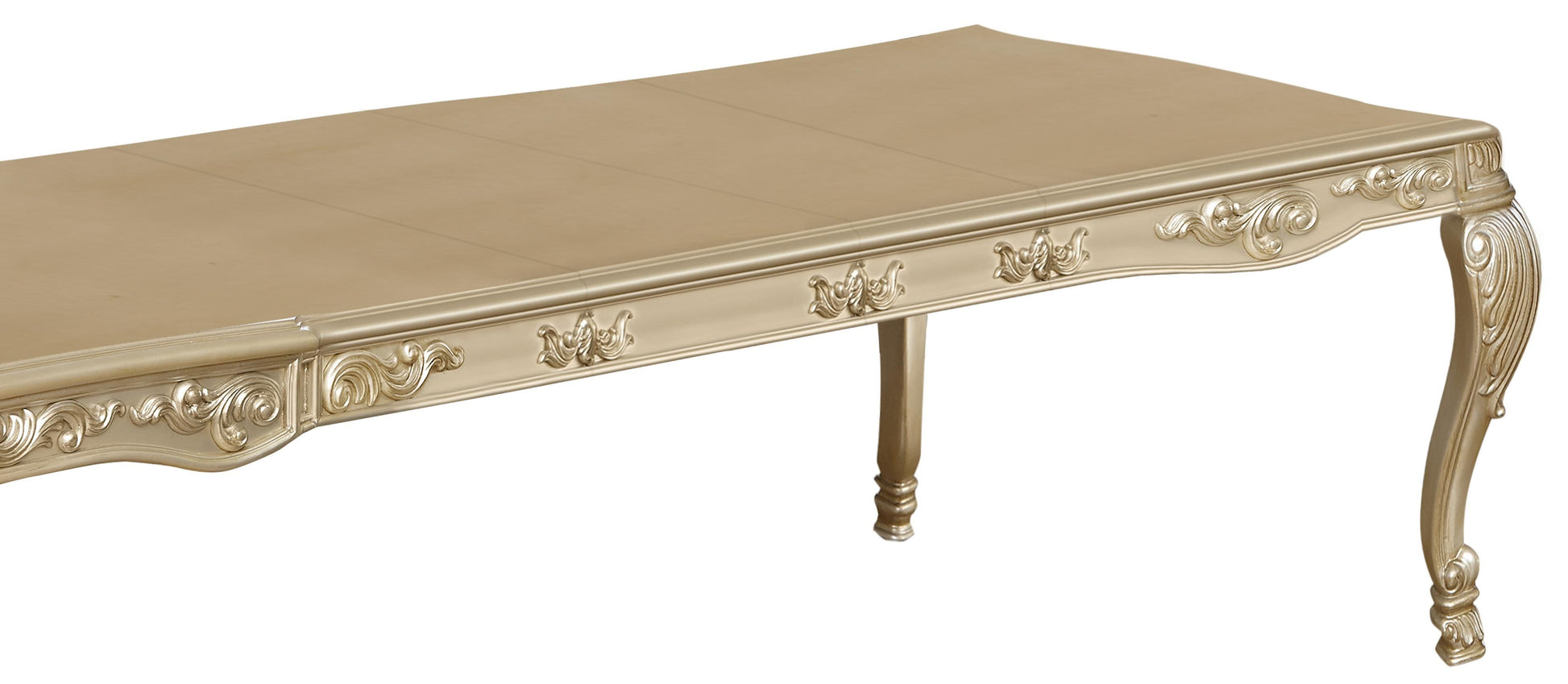 Miranda Transitional Style Dining Table in Gold finish Wood Cosmos Furniture