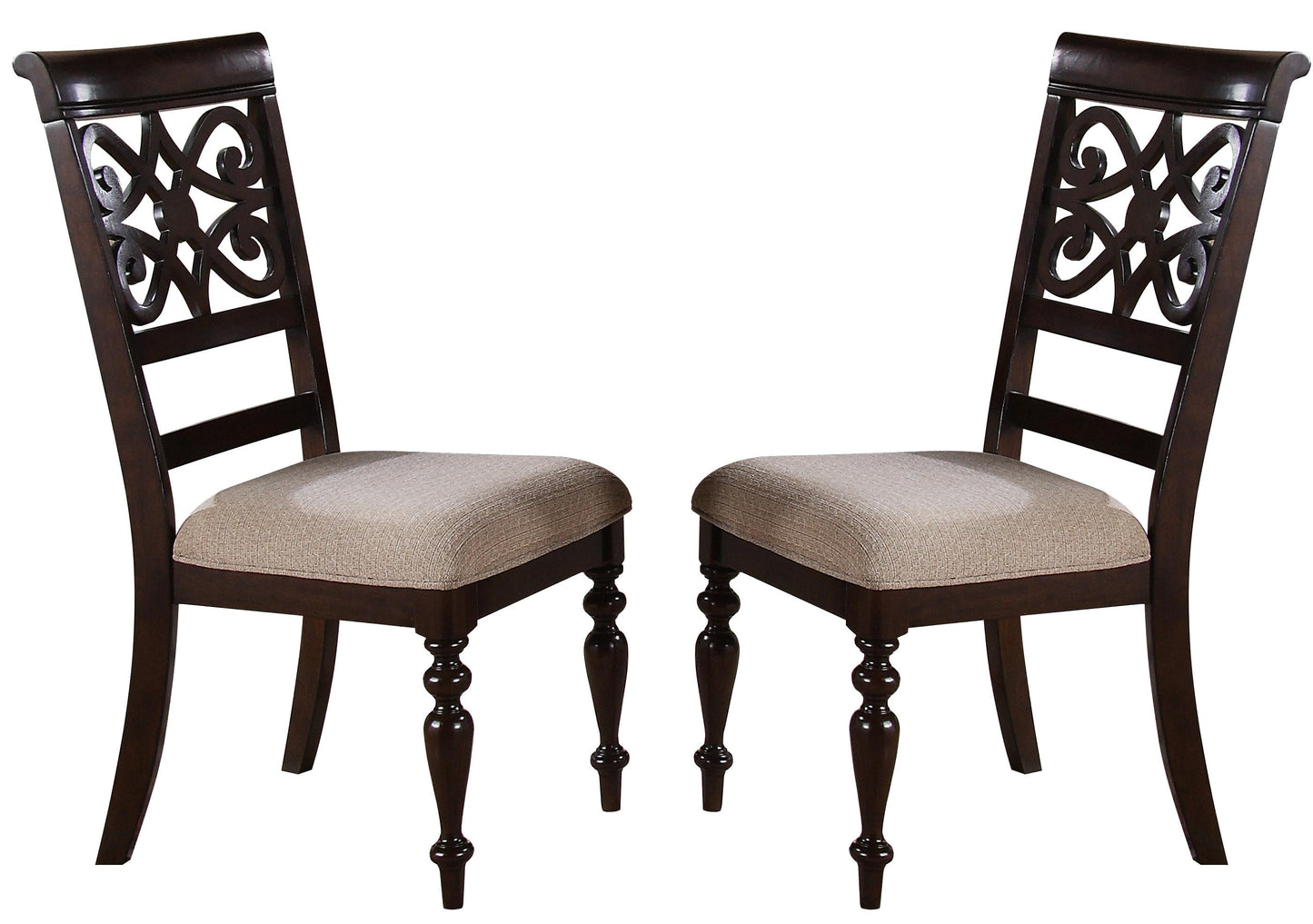 Zora Transitional Style Dining Chair in Cherry finish Wood Cosmos Furniture