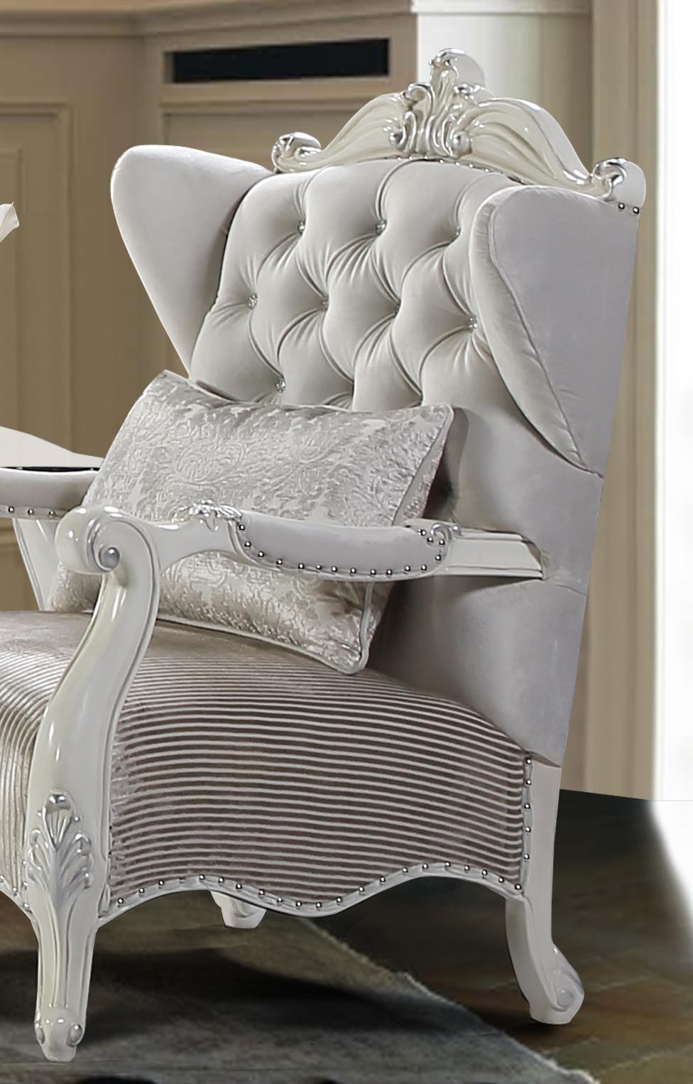 Juliana Traditional Style Chair in Pearl White finish Wood Cosmos Furniture