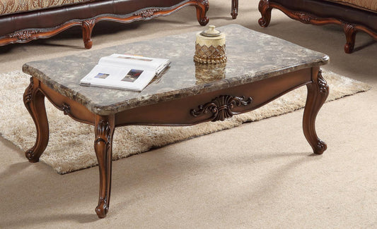 Anne Traditional Style Coffee Table in Cherry finish Wood Cosmos Furniture