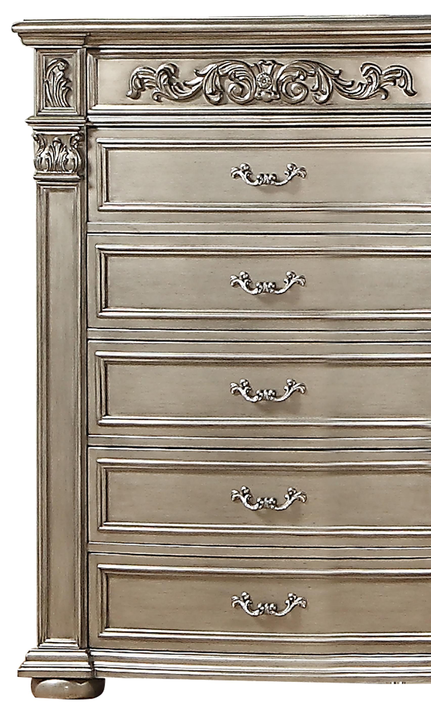 Platinum Traditional Style Chest in Gold finish Wood Cosmos Furniture