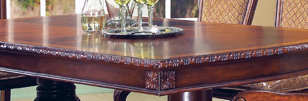 Veronica Cherry Traditional Style Dining Table in Cherry finish Wood Cosmos Furniture