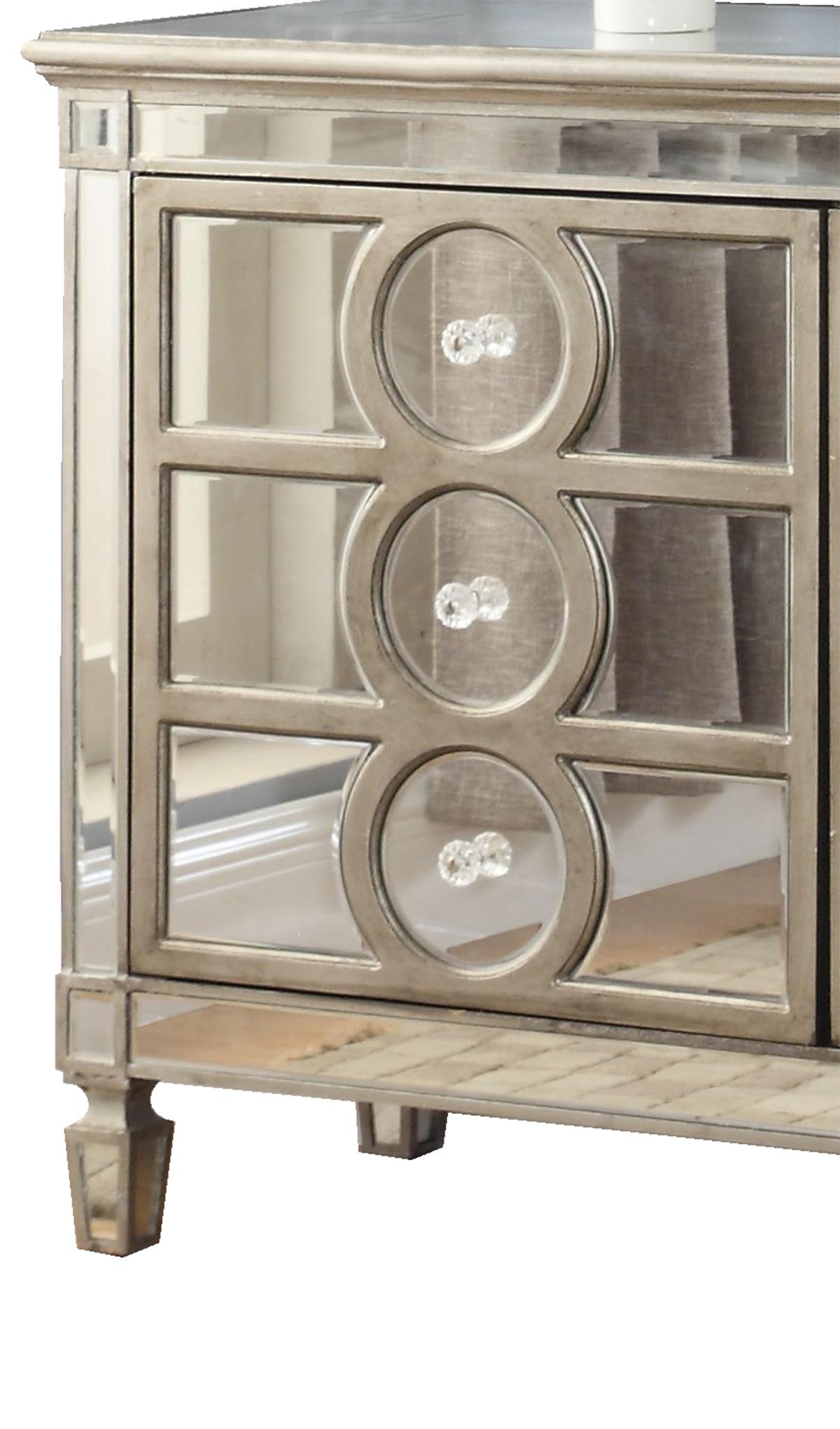 Brooklyn Contemporary Style Dining Server in Silver finish Wood Cosmos Furniture