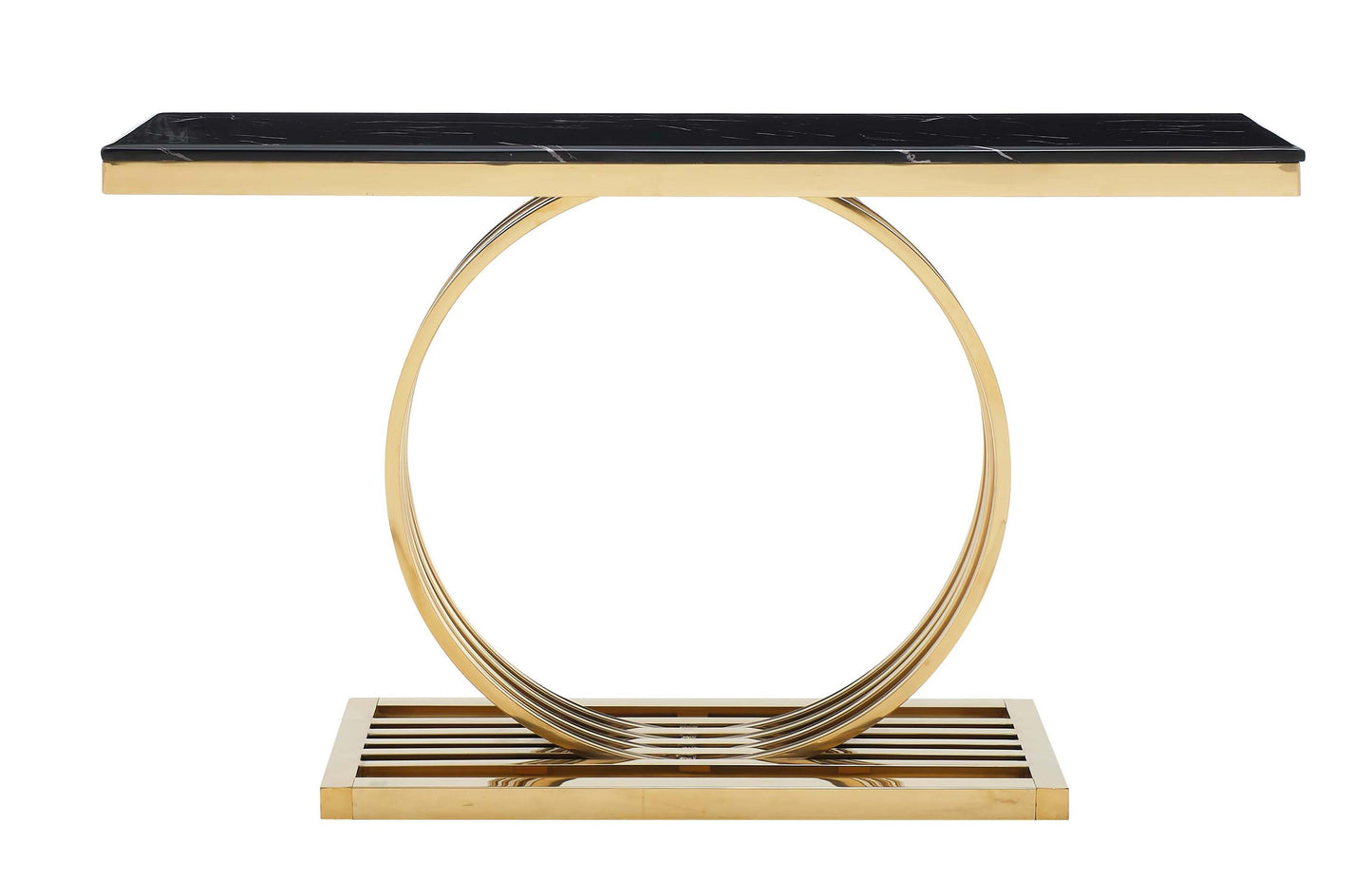 Arlene Modern Style Marble Console Table with Metal Base Cosmos Furniture