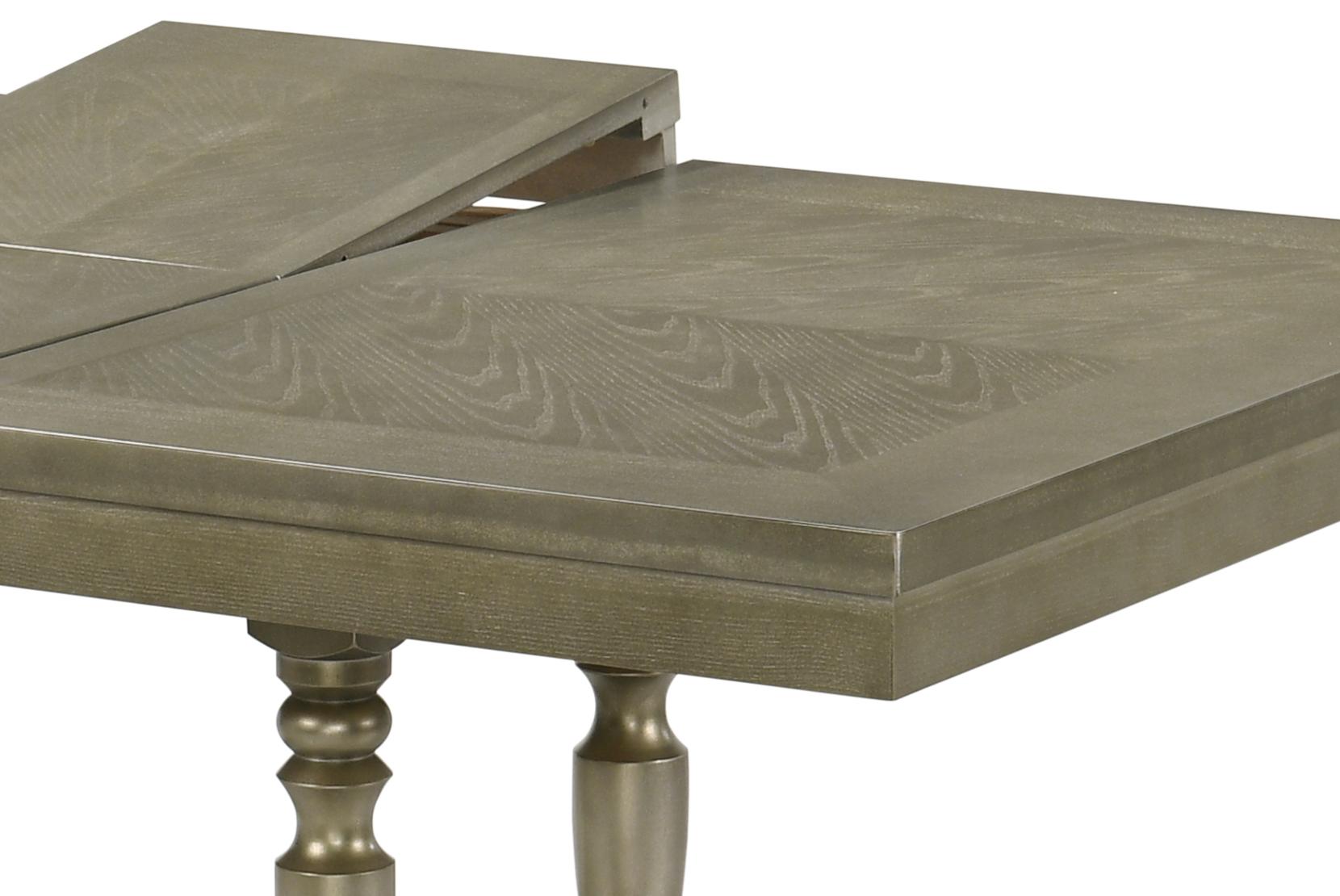 Eden Transitional Style Dining Table in Metallic finish Wood Cosmos Furniture