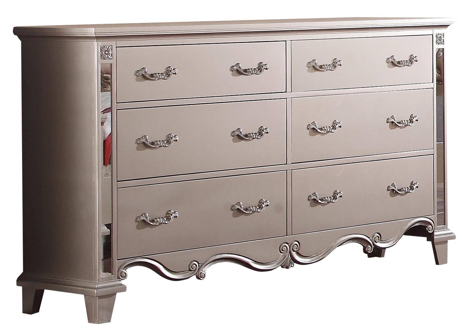 Sonia Contemporary Style Dresser in Beige finish Wood Cosmos Furniture