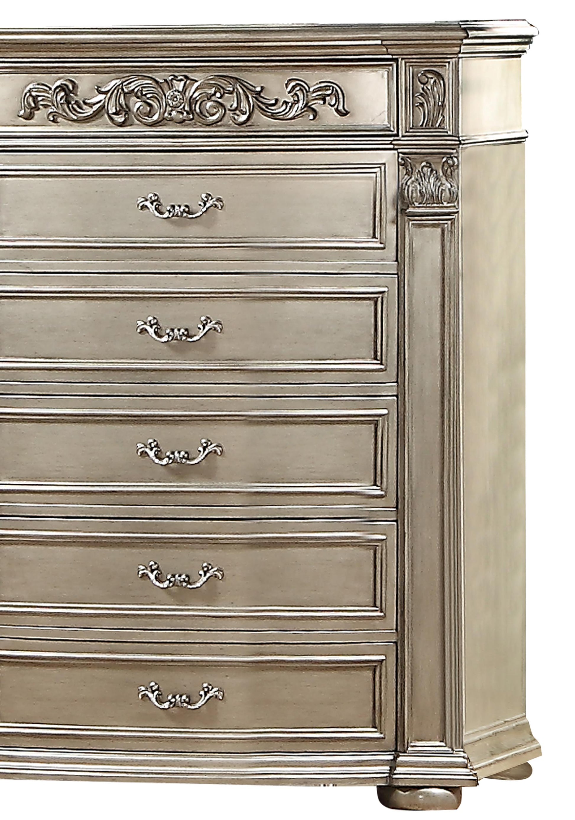 Platinum Traditional Style Chest in Gold finish Wood Cosmos Furniture