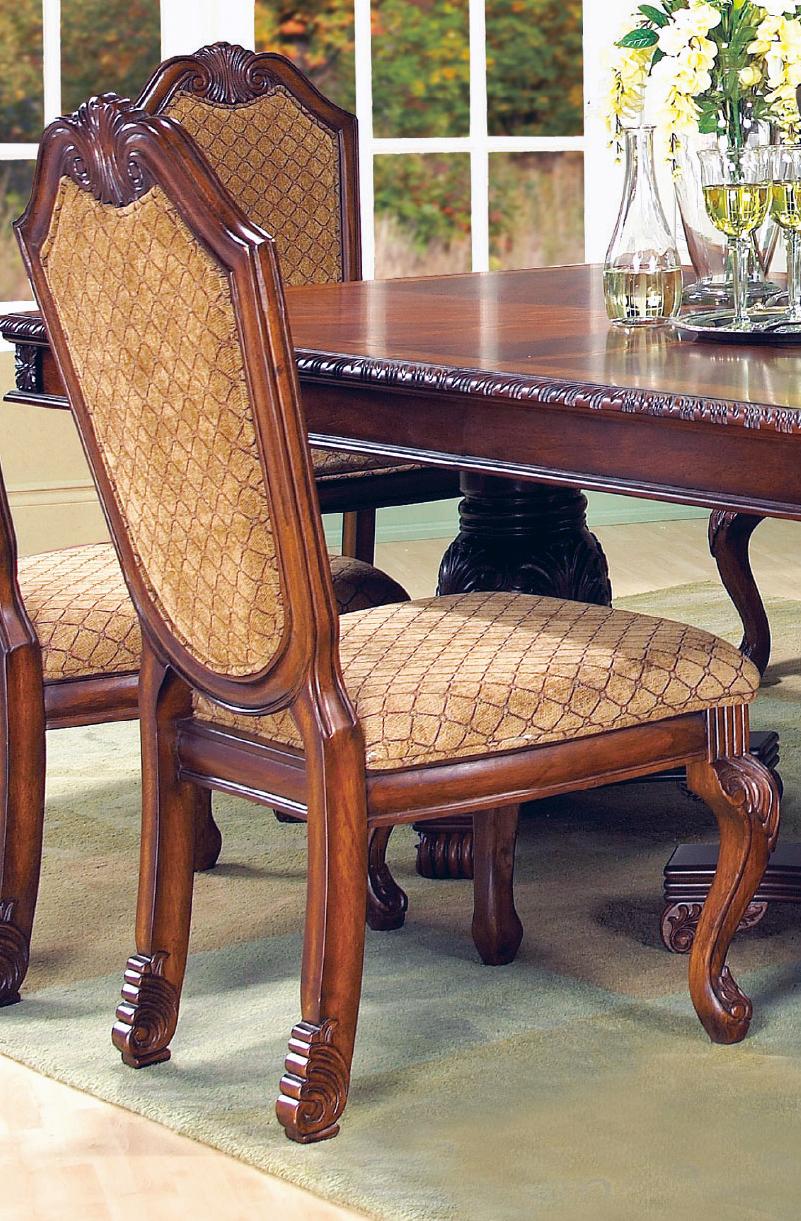 Veronica Cherry Traditional Style Dining Side Chair in Cherry finish Wood Cosmos Furniture