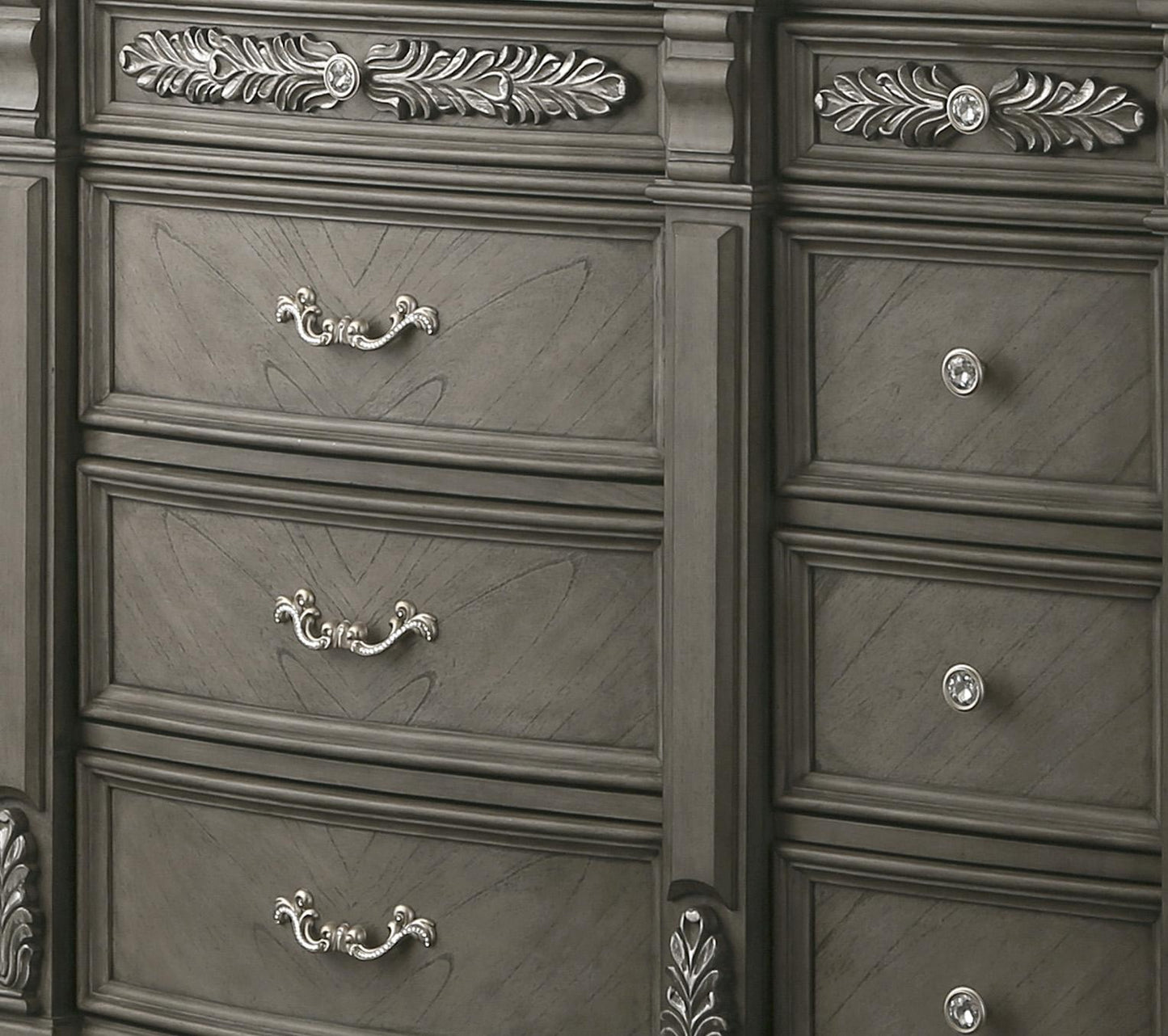 Silvy Transitional Style Dresser in Gray finish Wood Cosmos Furniture