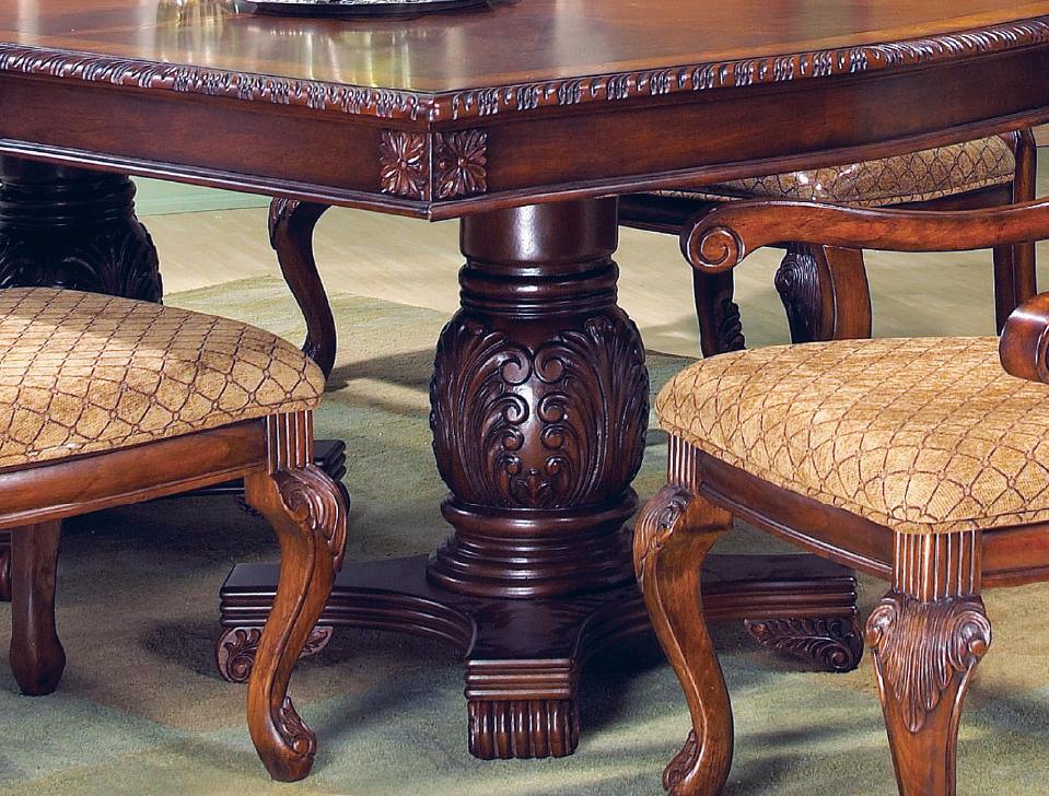 Veronica Cherry Traditional Style Dining Table in Cherry finish Wood Cosmos Furniture