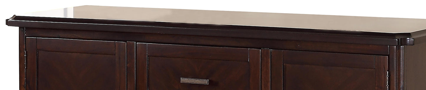 Pam Transitional Style Dining Server in Espresso finish Wood Cosmos Furniture