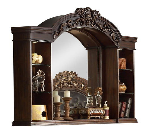 Aspen Traditional Style Mirror in Cherry finish Wood Cosmos Furniture