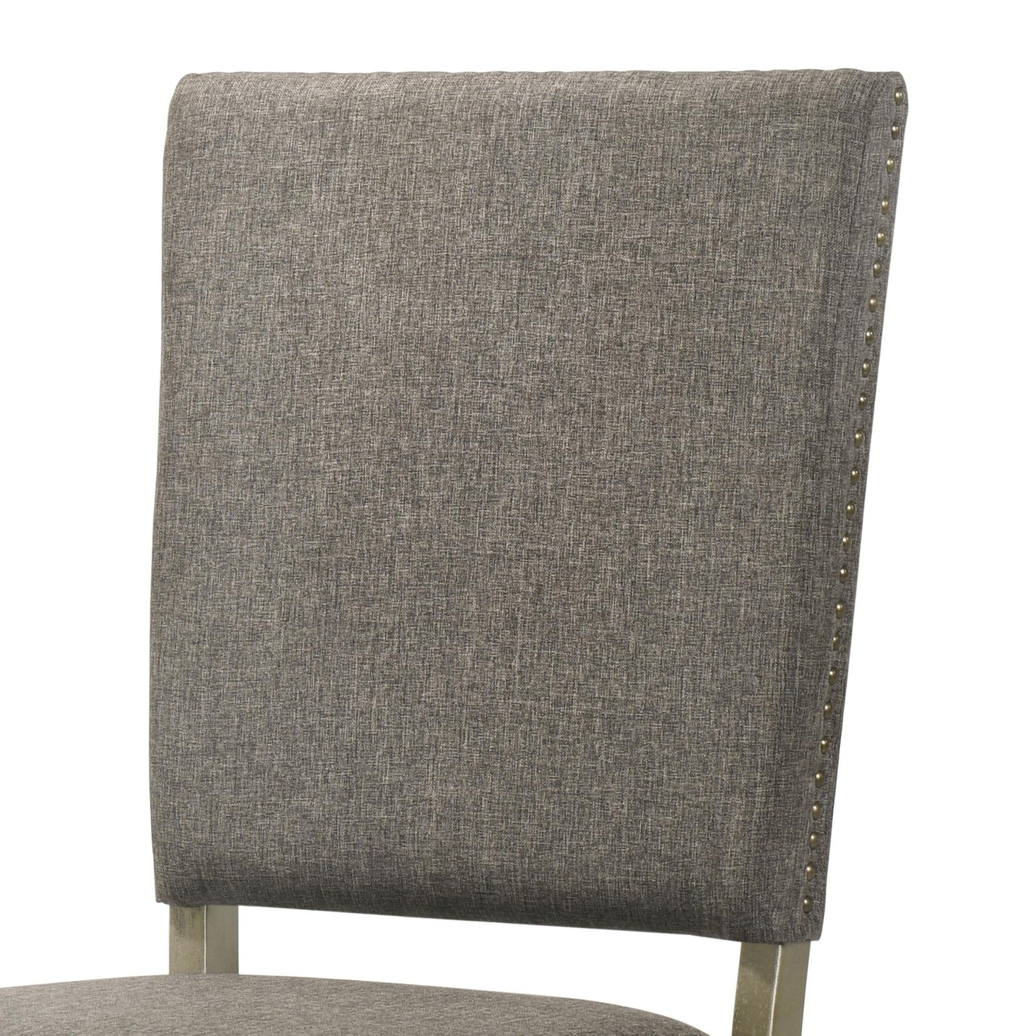 Eden Transitional Style Dining Chair in Dark Gray Fabric Cosmos Furniture